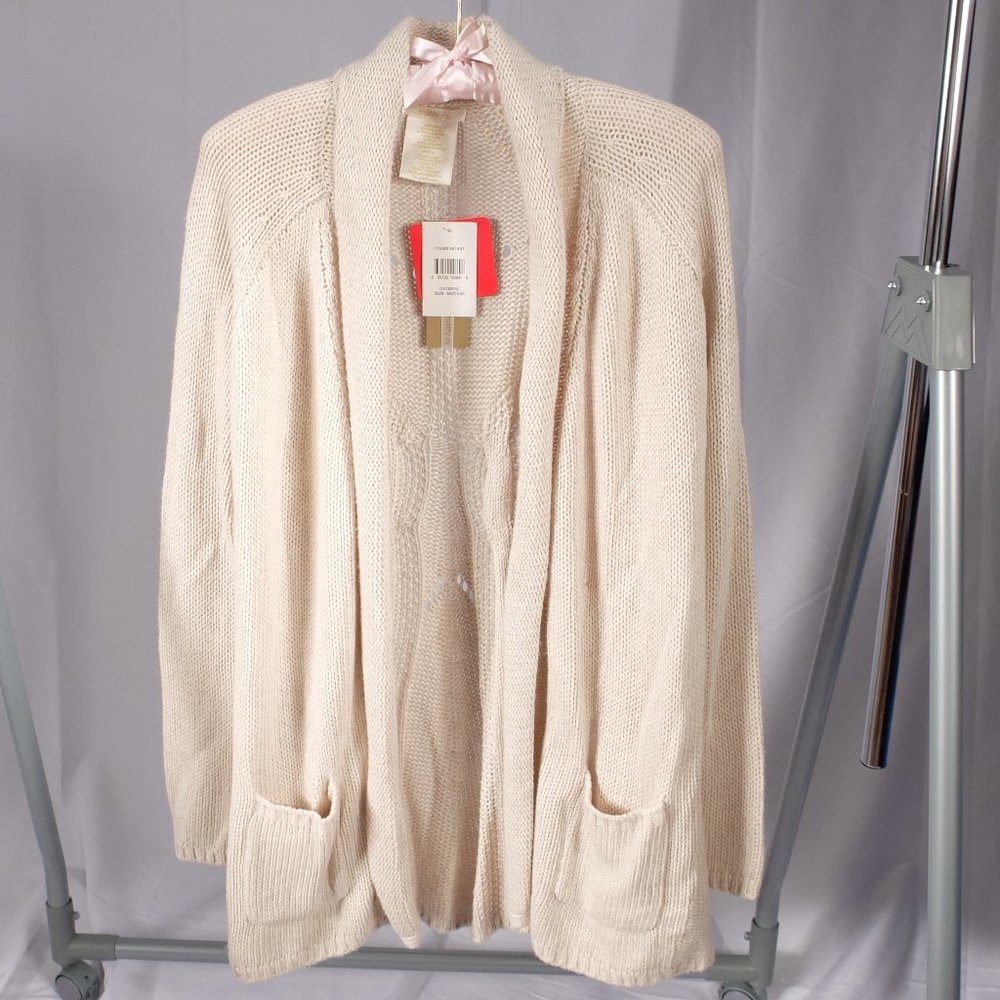Womens Beige Cardigan  - Size medium - (NWT)
